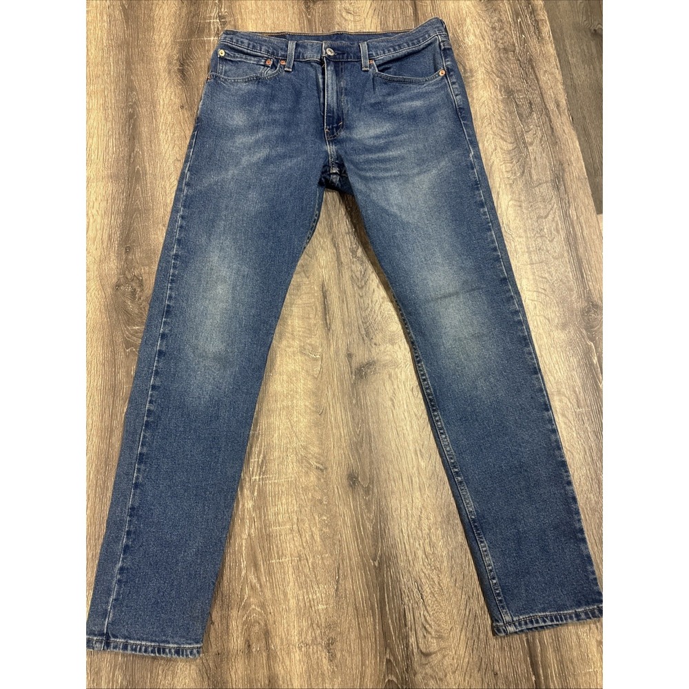 Levis 512 Jeans Mens 32x32 Blue Denim Tapered Fit Stretch Zip Fly Premium Pants